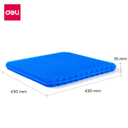 เบาะรองนั่งเจล Deli VS759-BL-01 ขนาด 43x43x3.5 cm_10